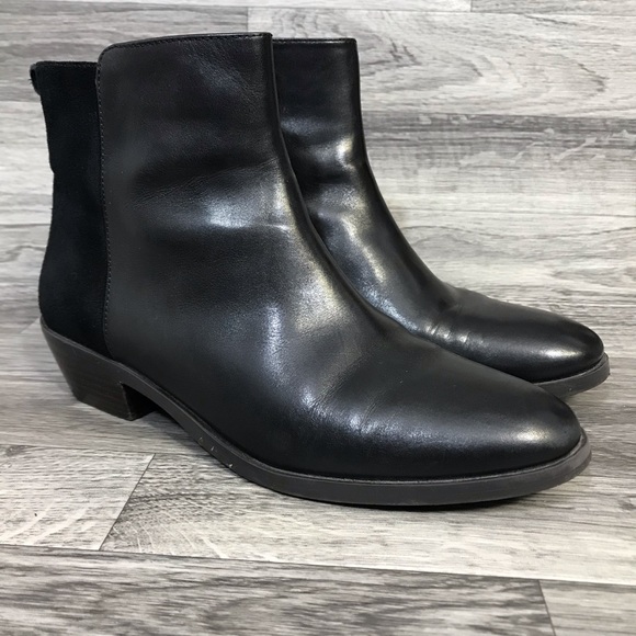 Coach Carmen Black Leather Ankle Boots - Picture 1 of 8
